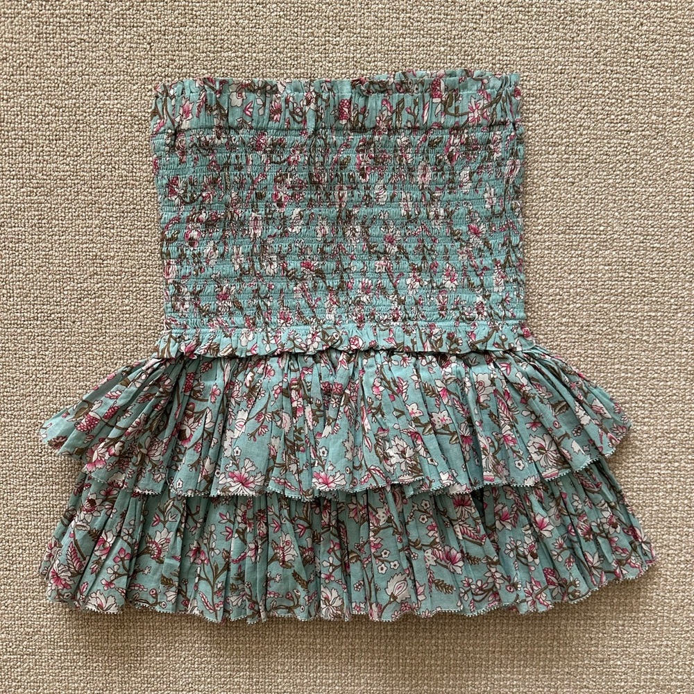 Isabel Marant Blue and Pink Floral Mini Skirt
